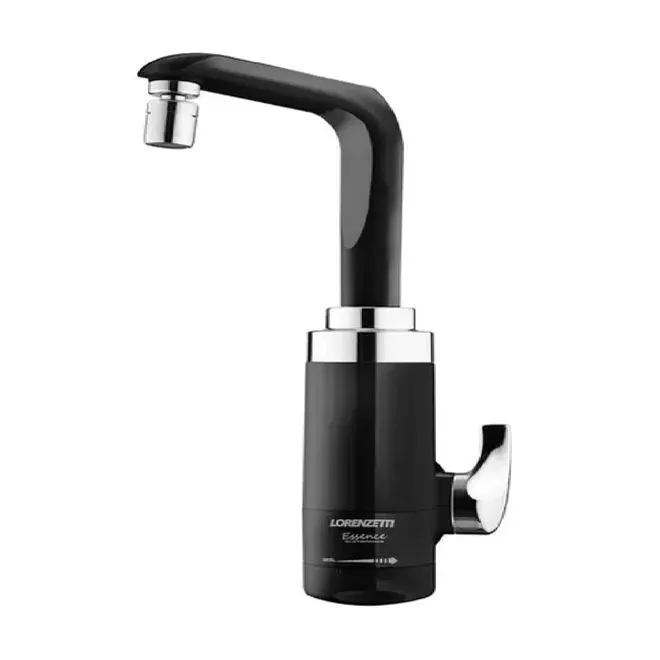Torneira Elétrica de Parede Essence 5500W 220V Preto e Cromado - Lorenzetti