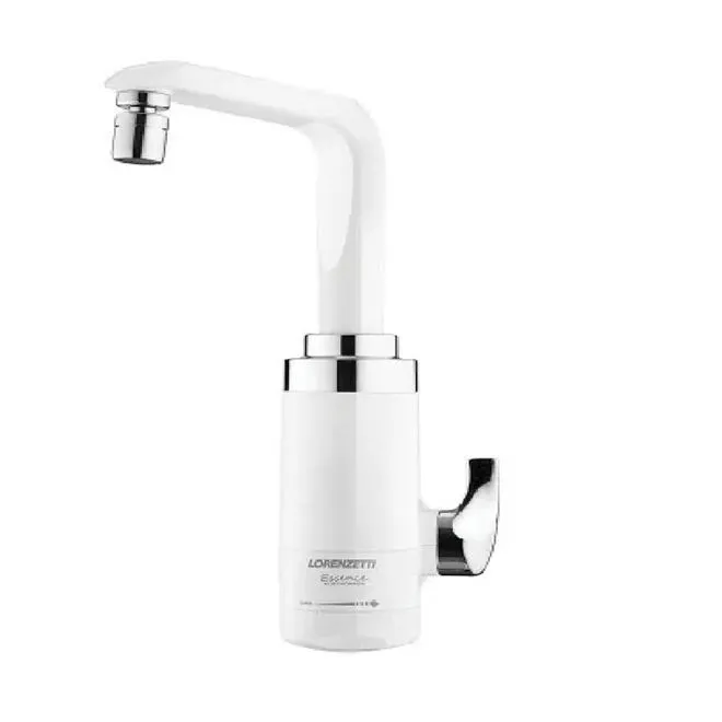 Torneira Elétrica de Parede Essence Branco e Cromado 5500W - Lorenzetti