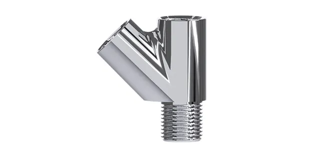 BLUKIT TE latão cromado 1/2X3/4X1/2 45° tipo Y desviador