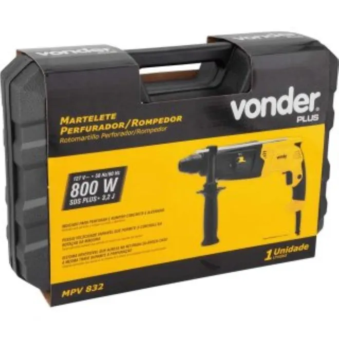 Martelete perfurador/rompedor 800W MPV 832 - VONDER — foto 3