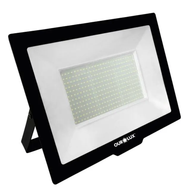 Projetor LED Ourolux Slim 400W Preto 6500K — foto 3