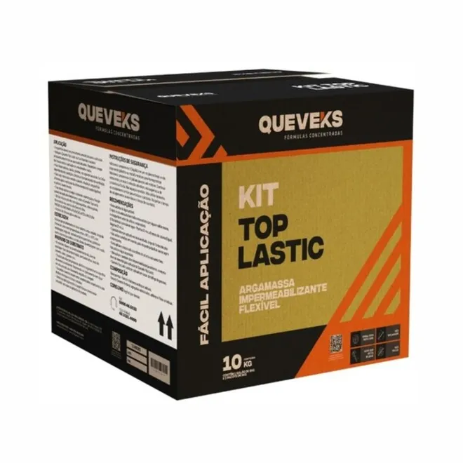 Argamassa Impermeabilizante Flexível Queveks Kit Top Lastic 10 Kg