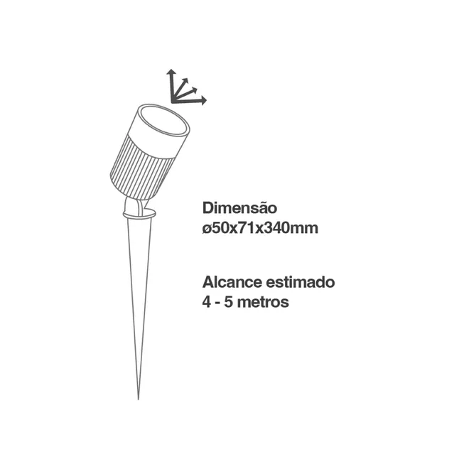 Espeto de Jardim Romalux 5W 2700K Branco Quente — foto 3