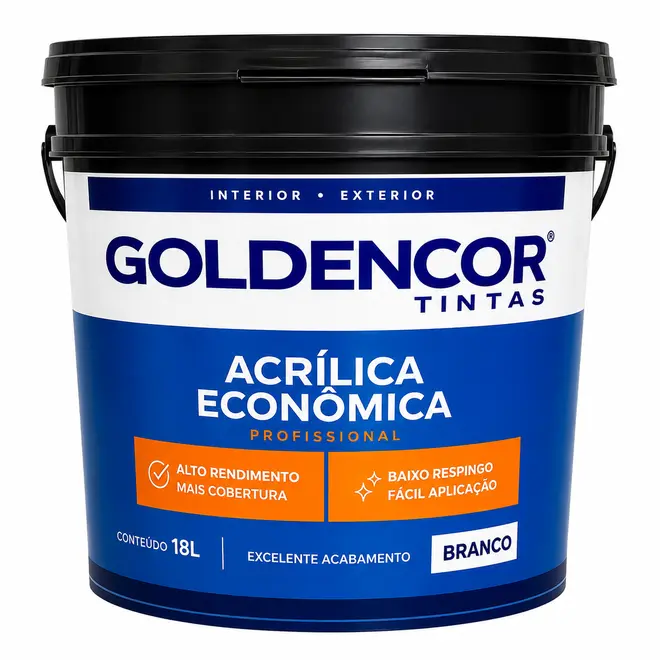 Tinta Acrílica Fosca Profissional Econômica 18L Branco - Golden