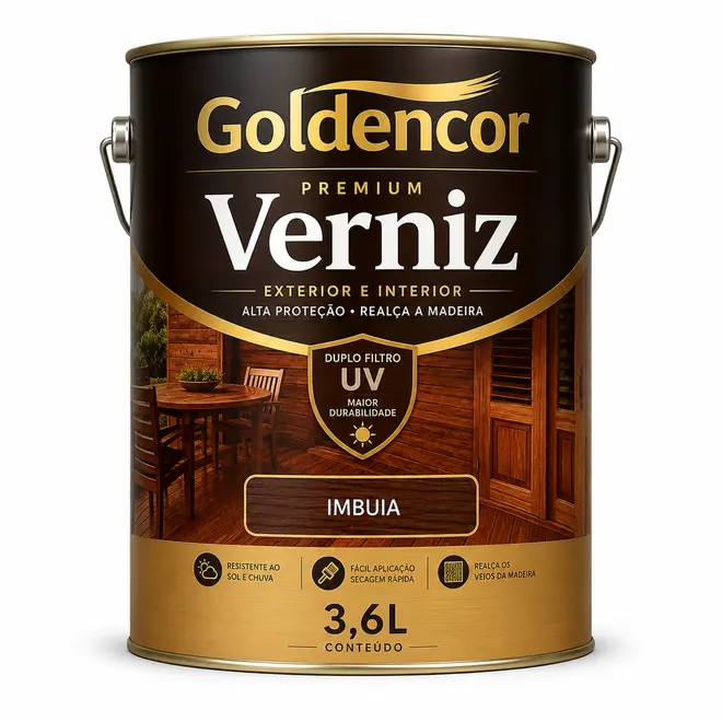 Verniz para Madeira Imbuia 3,6L - Goldencor