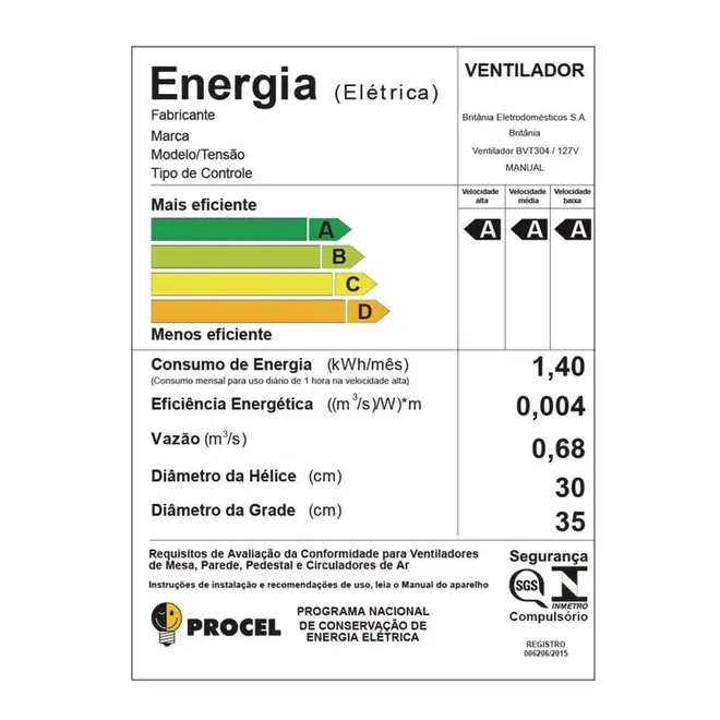 Ventilador Britânia Maxx Force 60W BVT304 Rosa — foto 6