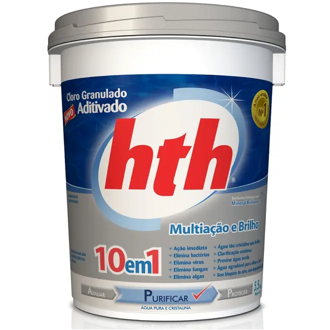Cloro Aditivado HTH Mineral Brilliance 10 em 1 - Balde 5,5kg