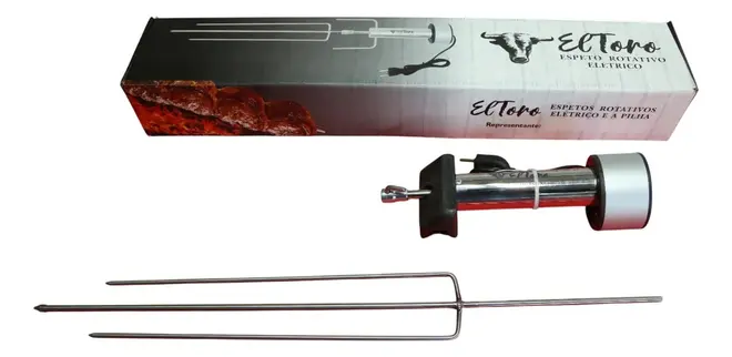 Espeto Giratório Elétrico Inox 220V - Espegrill
