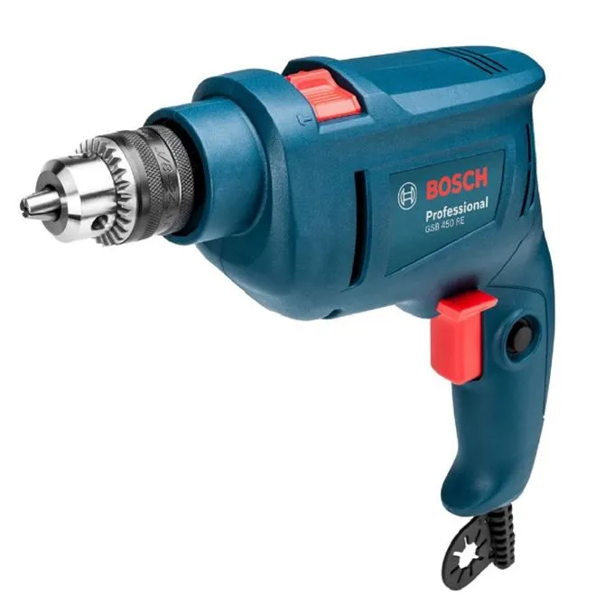 Furadeira de Impacto Bosch GSB 450 RE 450W 220V com Acessórios