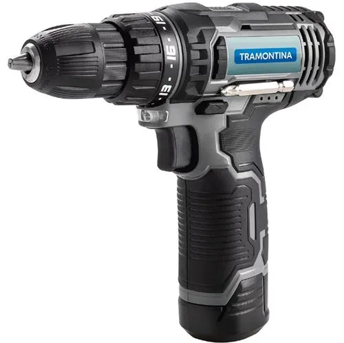 Parafusadeira e Furadeira a Bateria Tramontina 10,8V Li-Ion 38 Pol. com Carregador Bivolt