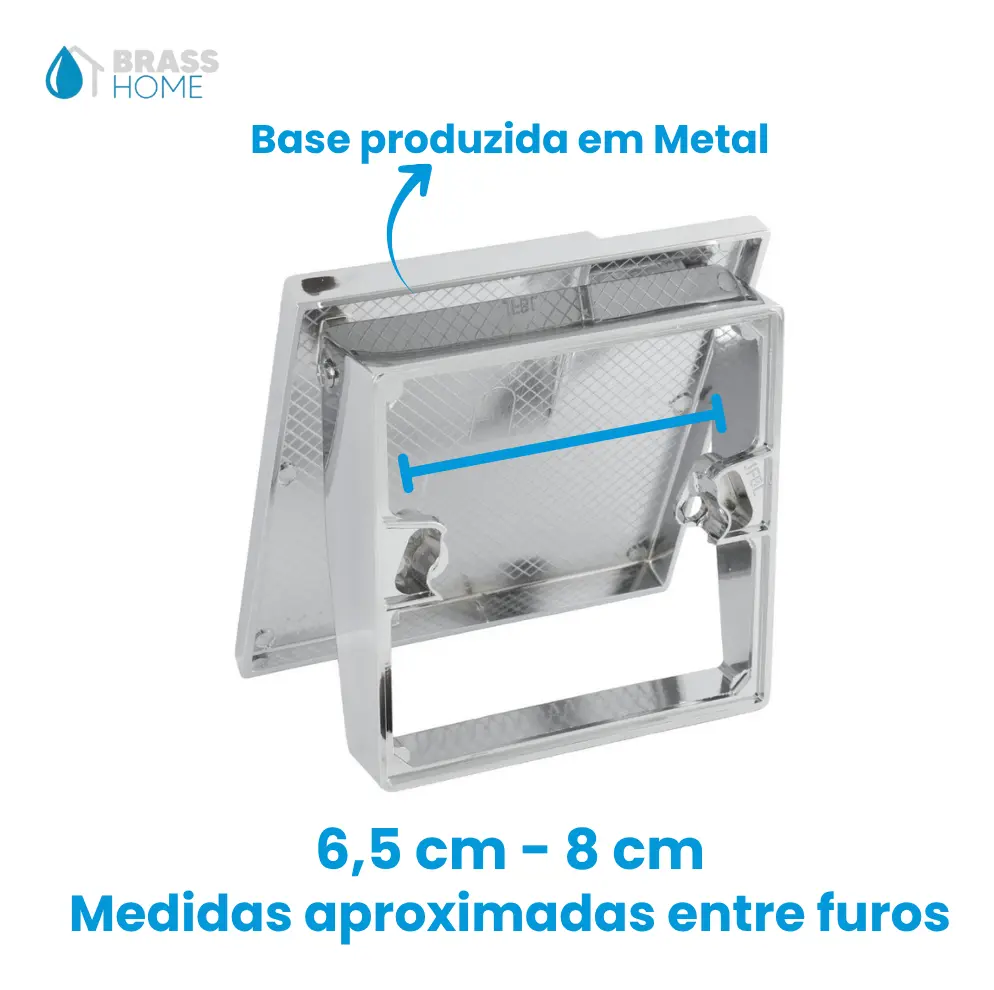 Kit 2 Acabamento Válvula de Descarga Metal Cromada Abstra — foto 3
