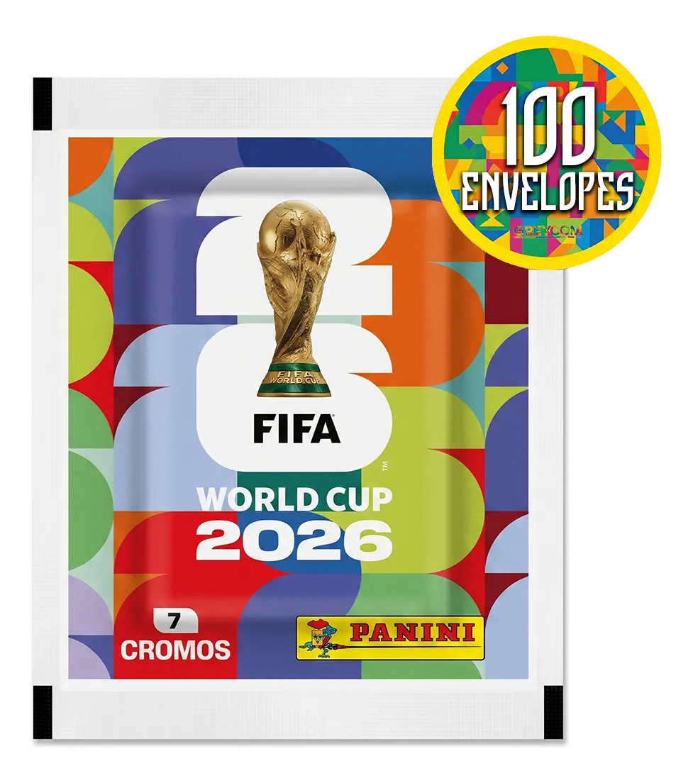 Kit de Figurinhas Copa do Mundo 2026 - 100 Envelopes