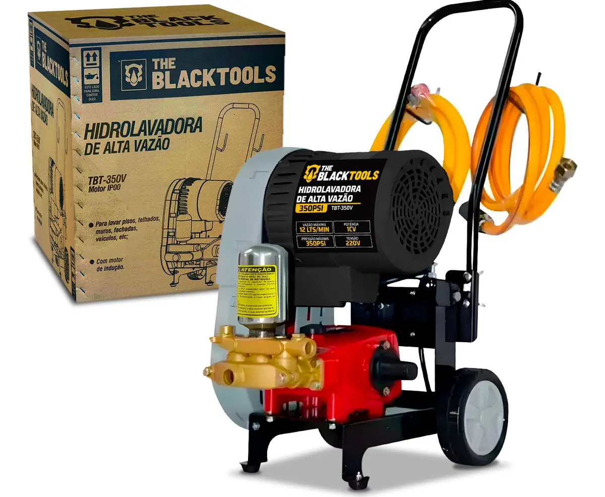 Lavadora de Alta Pressão The Black Tools TBT-350V 1HP Bivolt 110V/220V