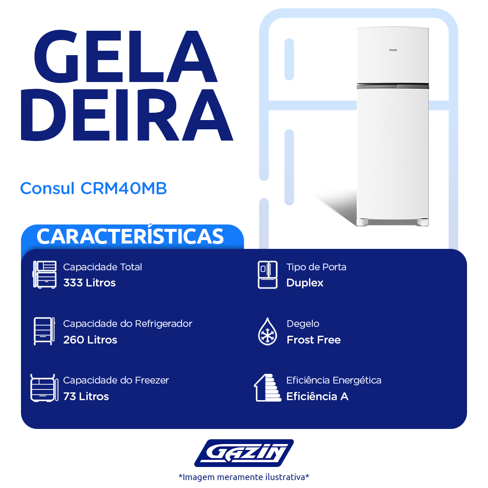 Geladeira Consul 333L Frost Free Duplex CRM40MB — foto 3