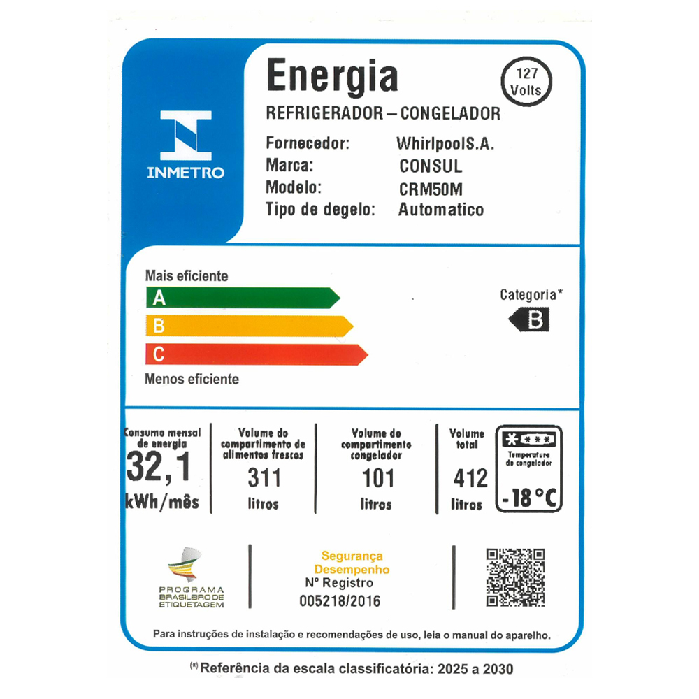 Geladeira Consul 412L Frost Free Duplex CRM50 — foto 10
