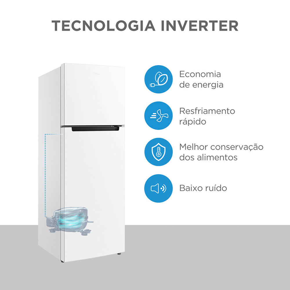 Geladeira Midea 410L Cycle Defrost Duplex MDRT554EV — foto 8