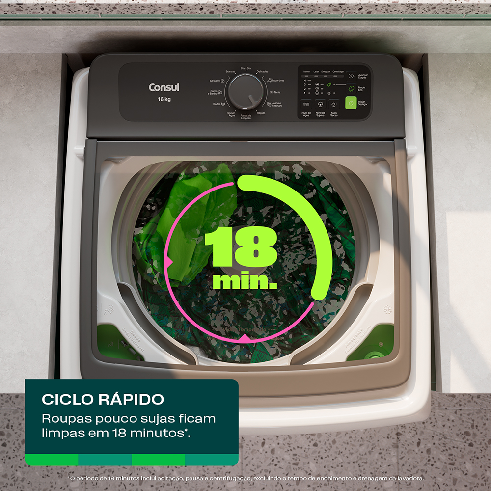 Máquina de Lavar Consul 16kg Automática CWN16AB — foto 13