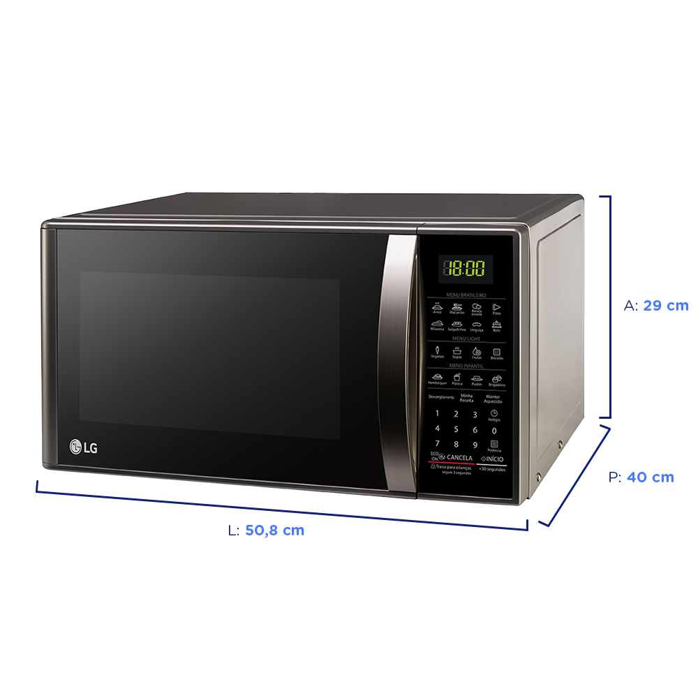 Micro-Ondas LG Solo 30L Cozimento Perfeito MS3043BR — foto 4