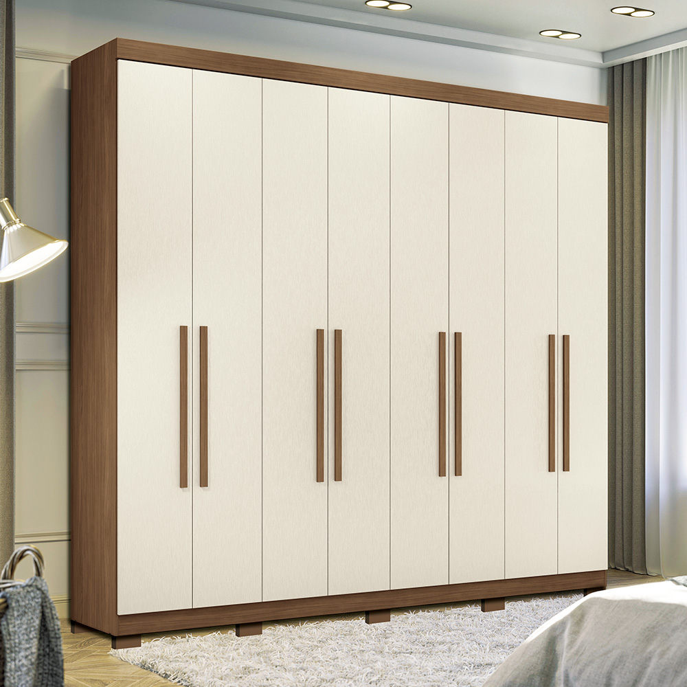 Guarda-Roupa Casal 8 Portas Bater 4 Gavetas Master Santos Andirá