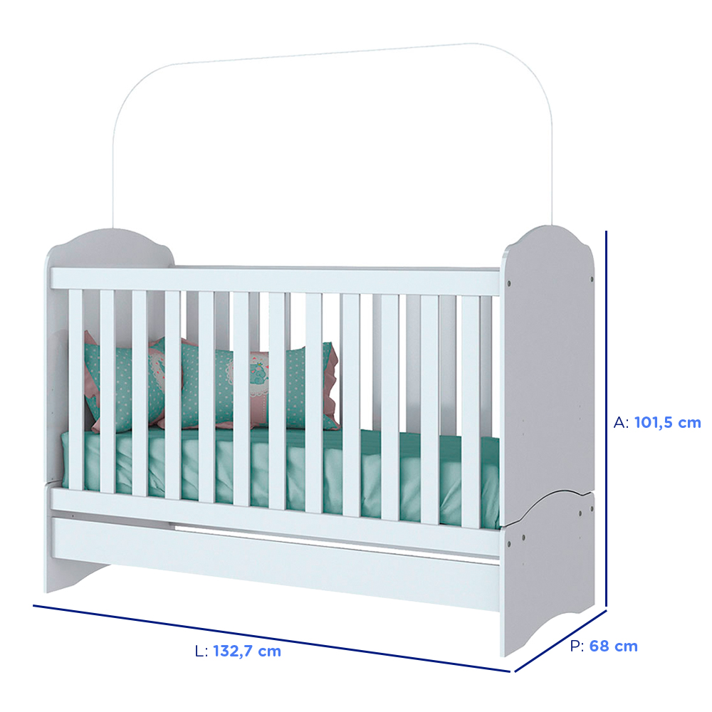 Berço Multifuncional Mini Cama Bala de Menta Henn — foto 3