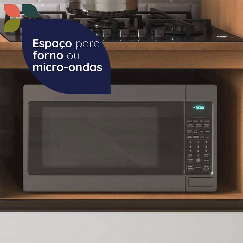 Balcão com Tampo 1 Gaveta 80cm Macadamia Telasul — foto 8
