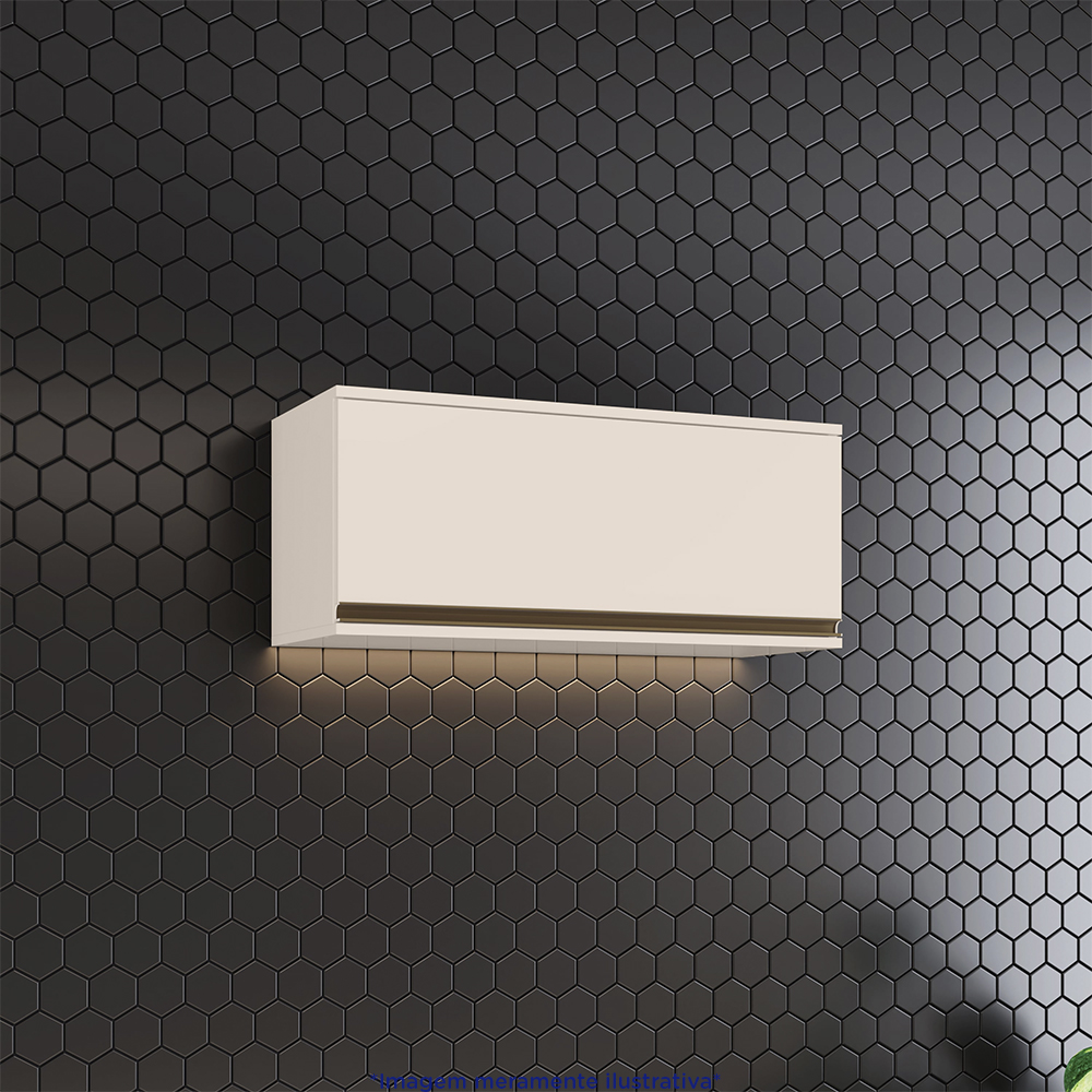 Armário Aéreo 1 Porta Basculante em MDF 80 cm Connect Henn