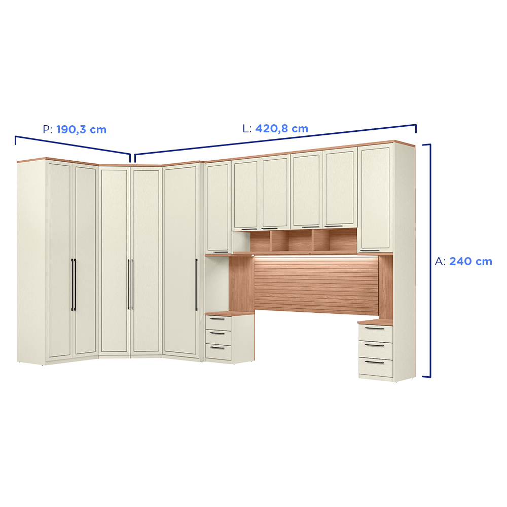 Quarto Modular Santos Andirá Doce Vida 7 Peças — foto 4