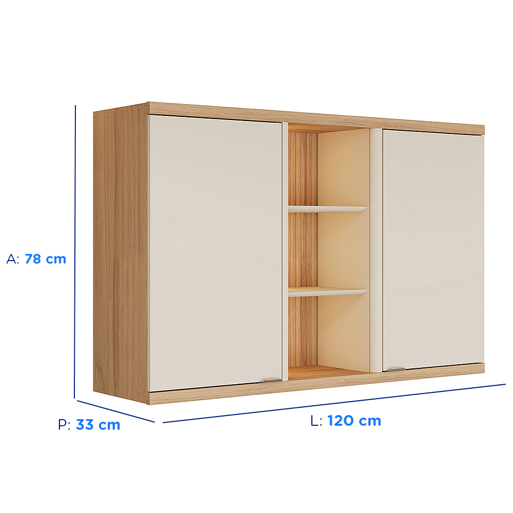 Armário Aéreo 2 Portas MDF Bless Linea Brasil — foto 4