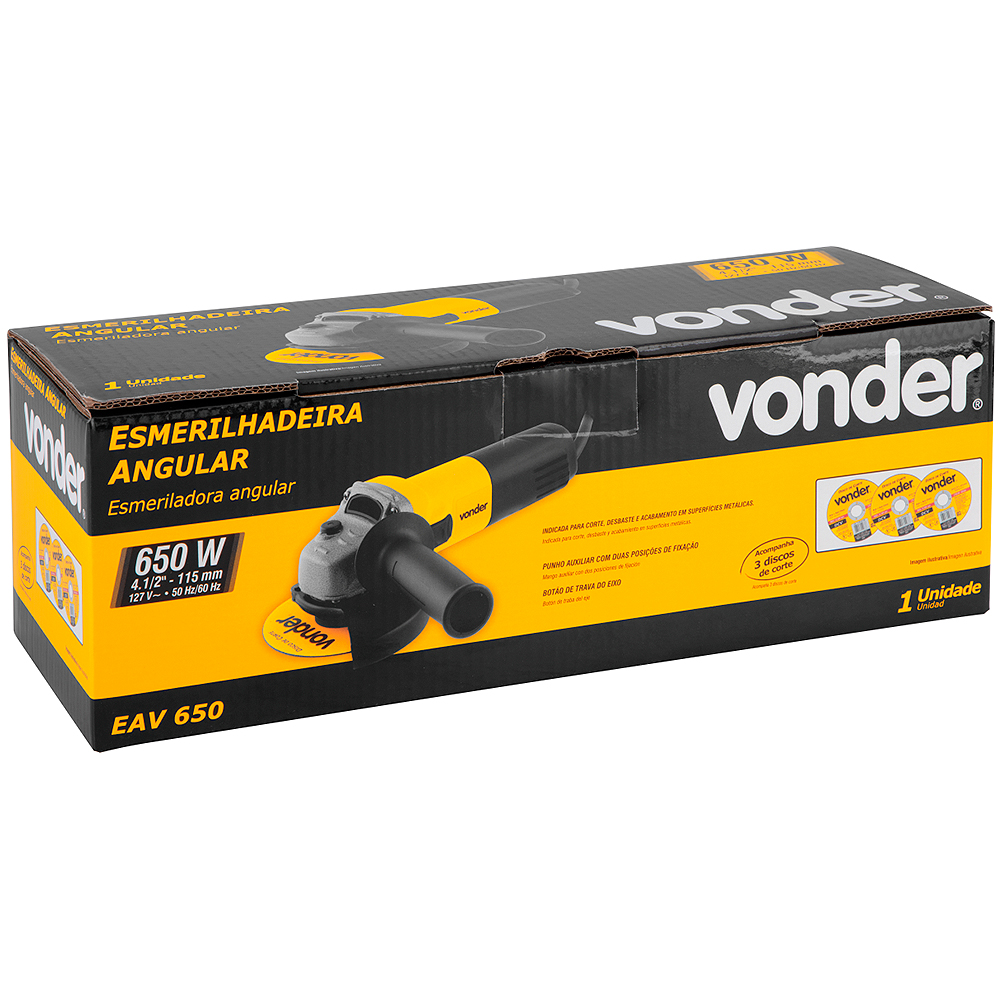 Esmerilhadeira Angular Vonder 4.1/2 650W 6001065127 — foto 5