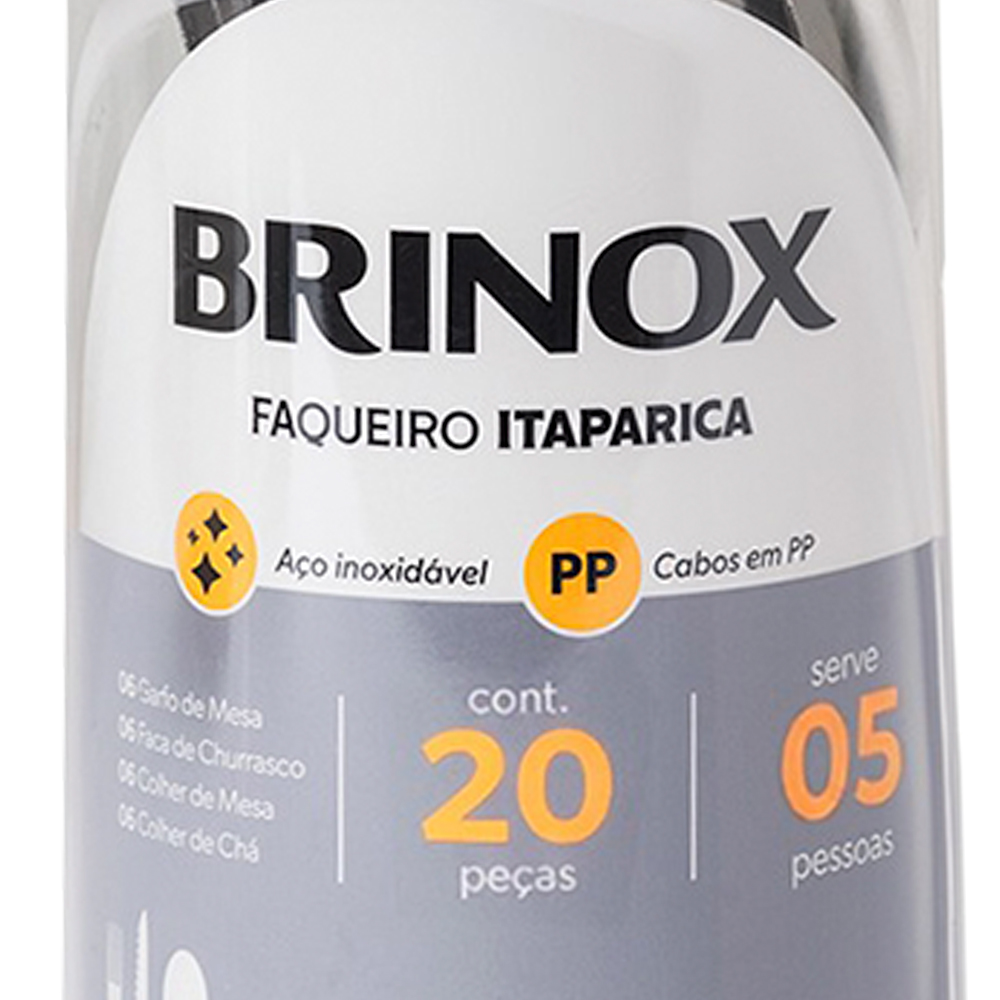 Faqueiro 20 Peças Brinox Aço Inox — foto 3