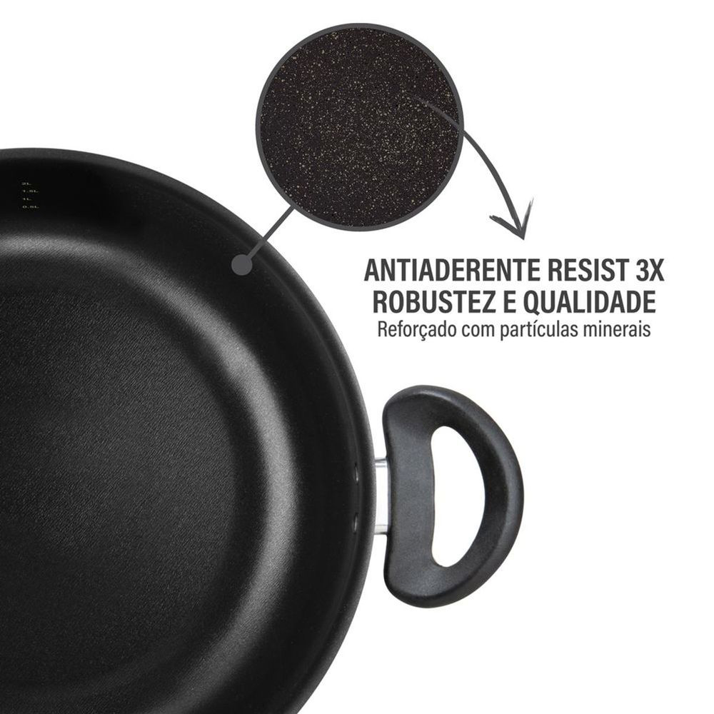 Caçarola Robusta Rochedo 4,6L 24cm Antiaderente — foto 9
