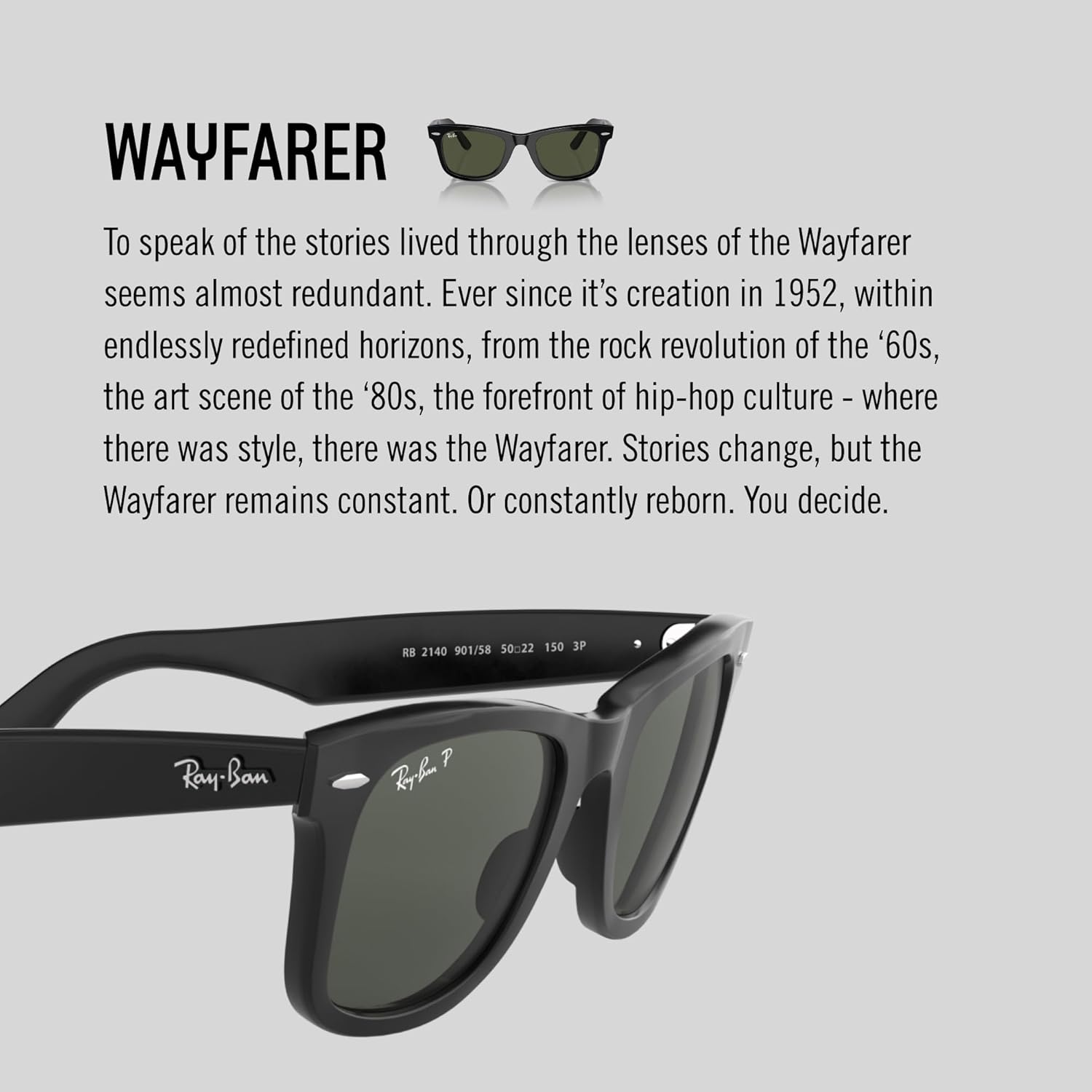 Óculos de Sol Ray-Ban Wayfarer 54mm — foto 4