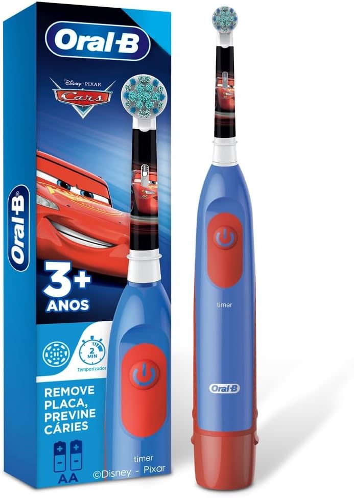 Oral-B Escova de Dente Elétrica Infantil Disney Carros - 1 Unidade
