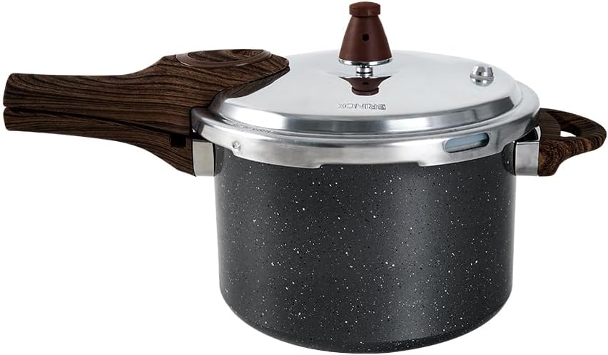 Panela de Pressão Brinox Ceramic Life Pressure 6,8L Granito com Revestimento Cerâmico
