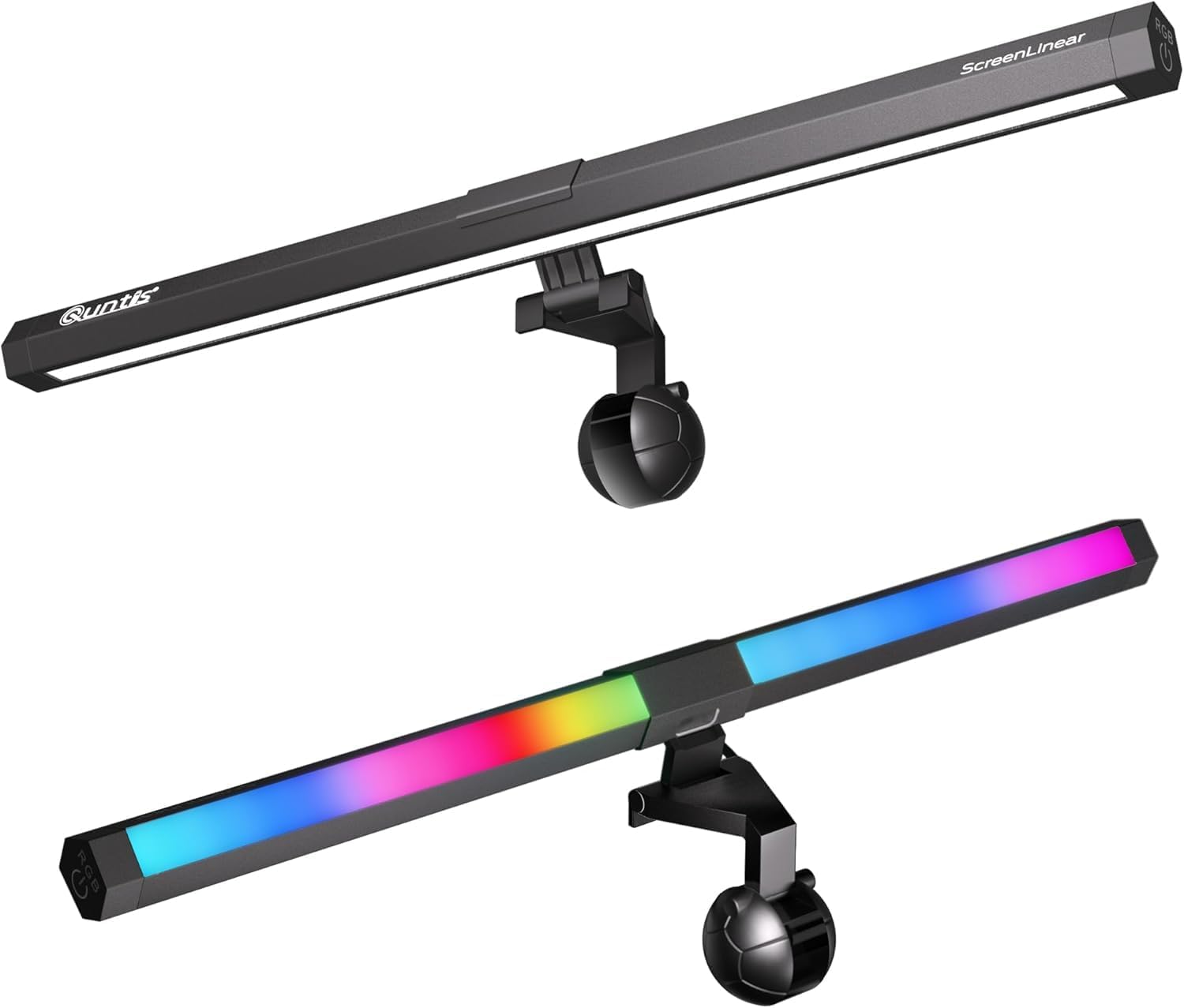 Quntis Barra de Luz para Monitor Gamer RGB com 15 Modos de Iluminação e Brilho Ajustável