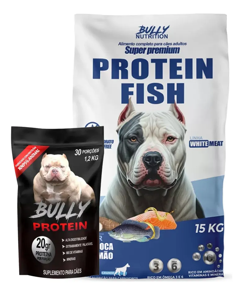 Bully Fish Protein 15kg + Suplemento Bully Protein 1,2kg