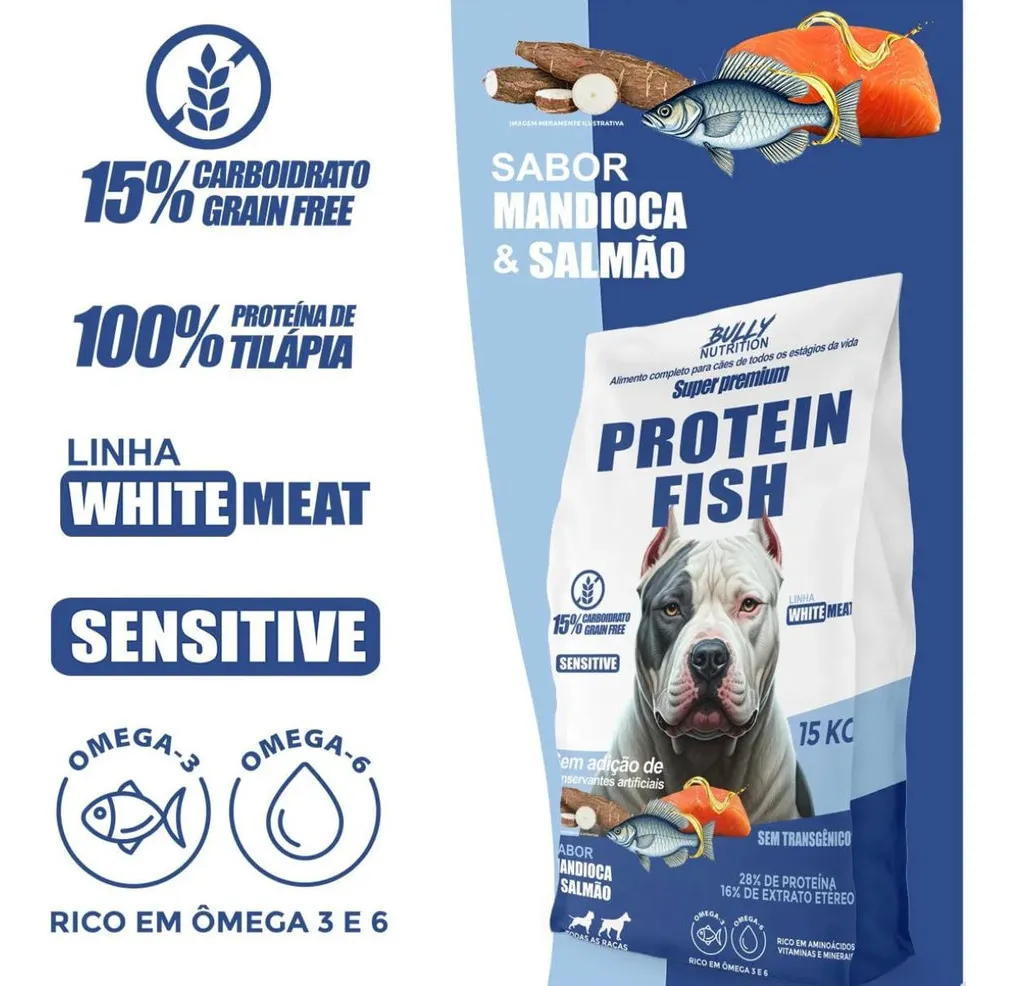 Bully Fish Protein 15kg + Suplemento Bully Protein 1,2kg — foto 3