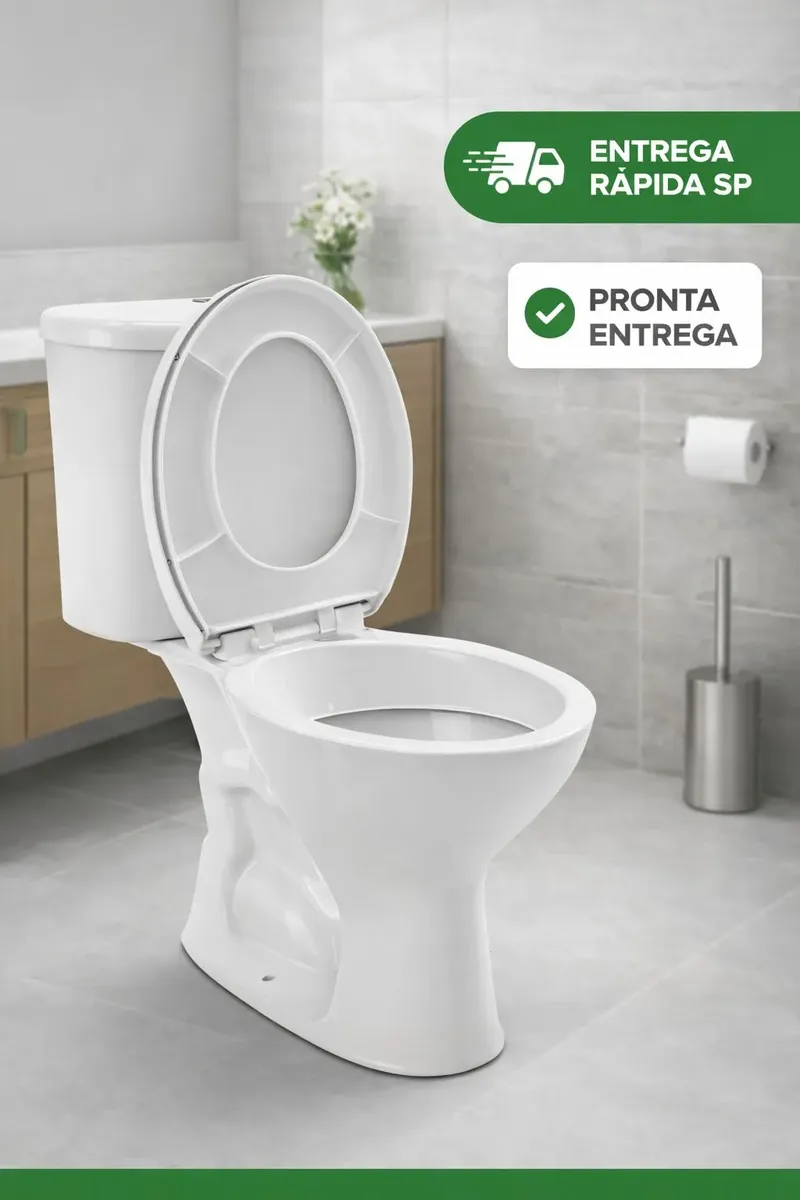 Vaso Sanitário Hervy Louças Colonial com Caixa Acoplada - Branco — foto 3
