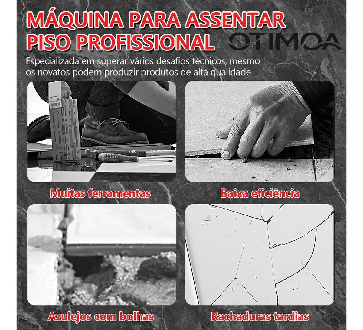 Máquina Assentar Piso Porcelanato Vibratória 21V com 2 Baterias — foto 3