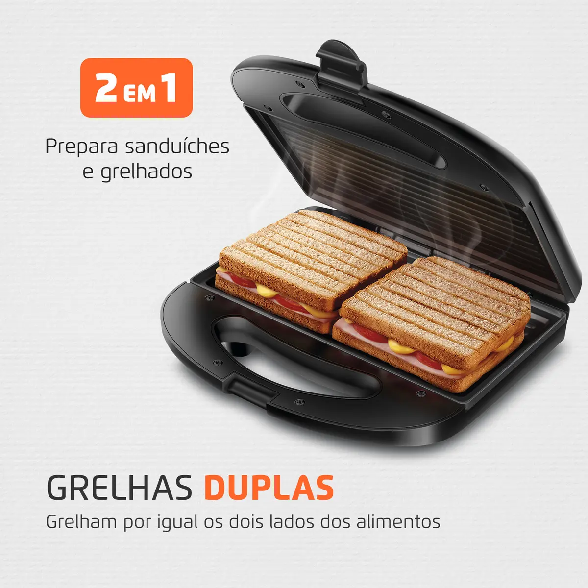 Sanduicheira Mondial S-20 Master Grill Inox 750W — foto 3