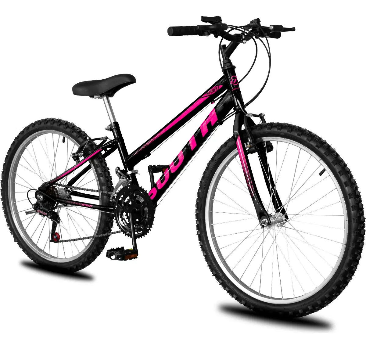 Bicicleta South Aro 26 Laranja e Rosa - Quadro de Aço Carbono — foto 3