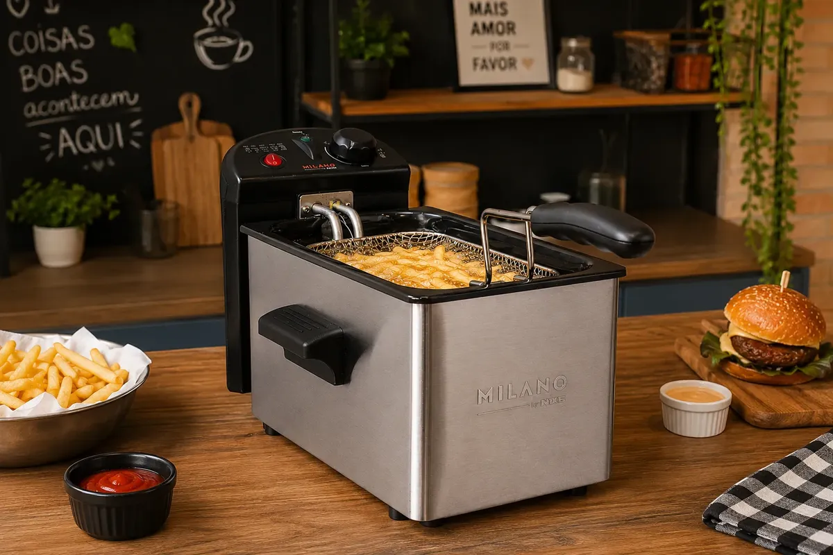 Fritadeira Elétrica Milano 3 Litros Inox — foto 3
