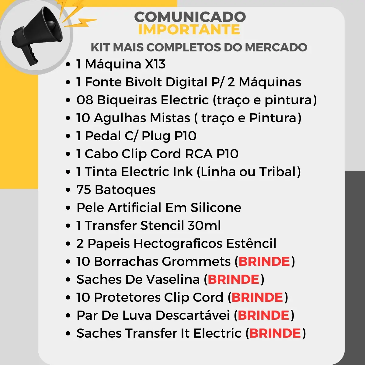Kit Tatuagem Completo Máquina X13 Profissional Bivolt — foto 3