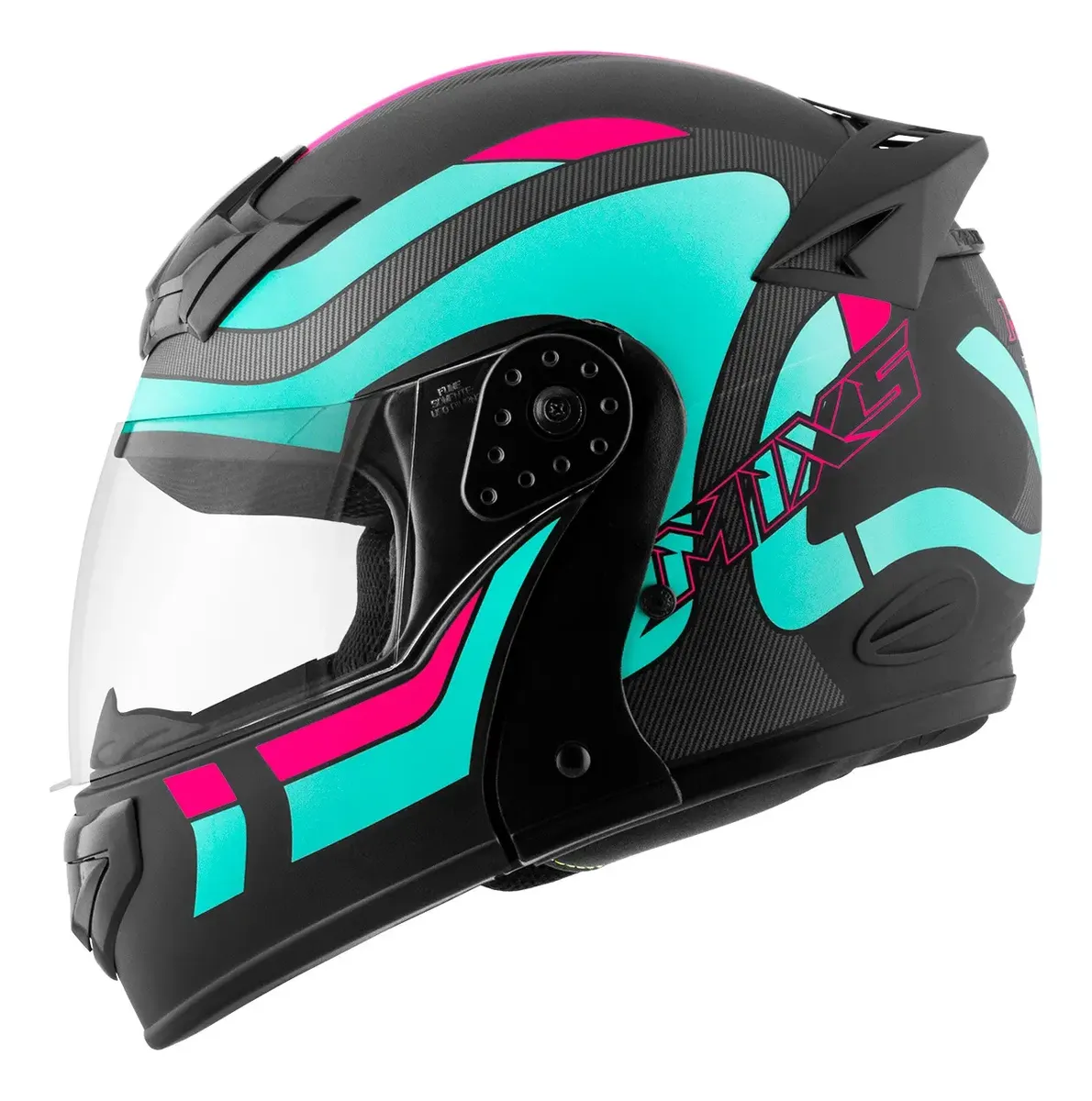 Capacete Mixs Gladiator Delta S Escamoteável Fechado — foto 3