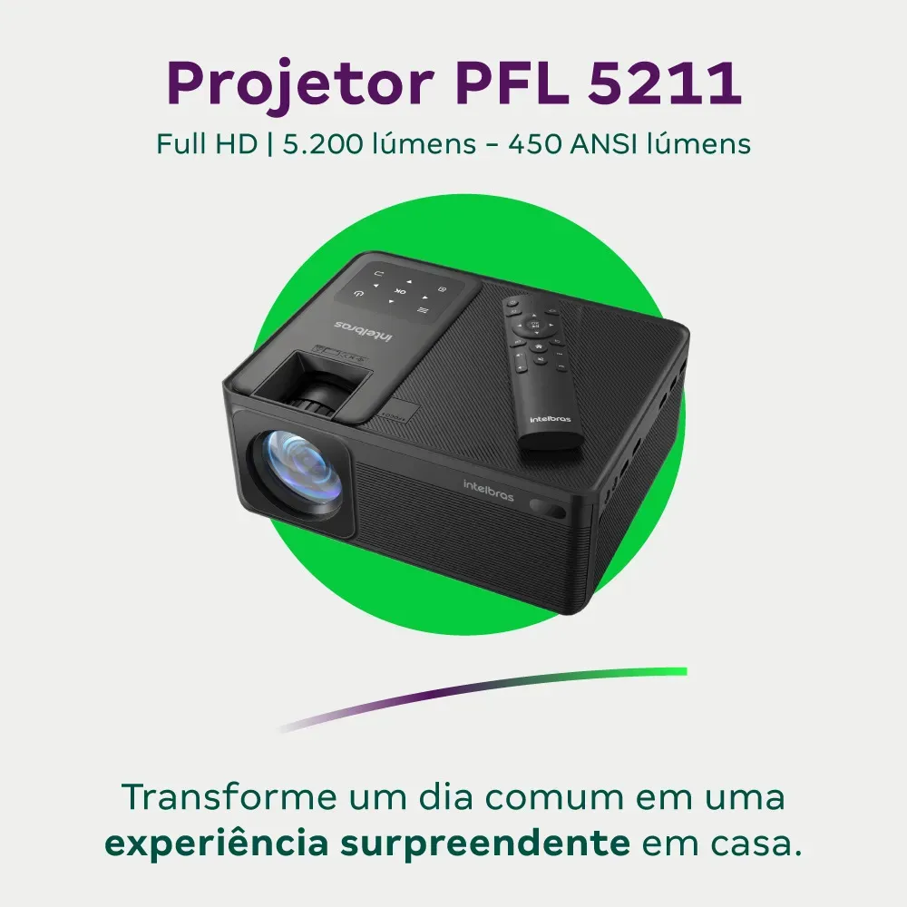 Projetor Intelbras PFL5211 Full HD 5200 Lúmens Preto — foto 3