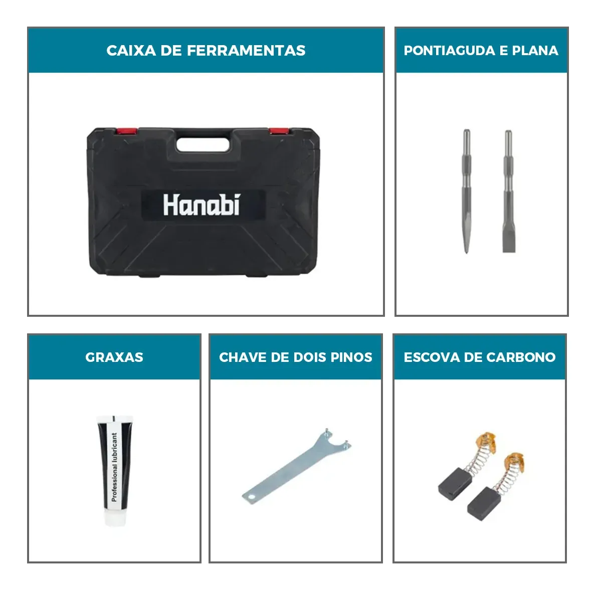 Martelete Demolidor 1260W SDS Plus Profissional — foto 3