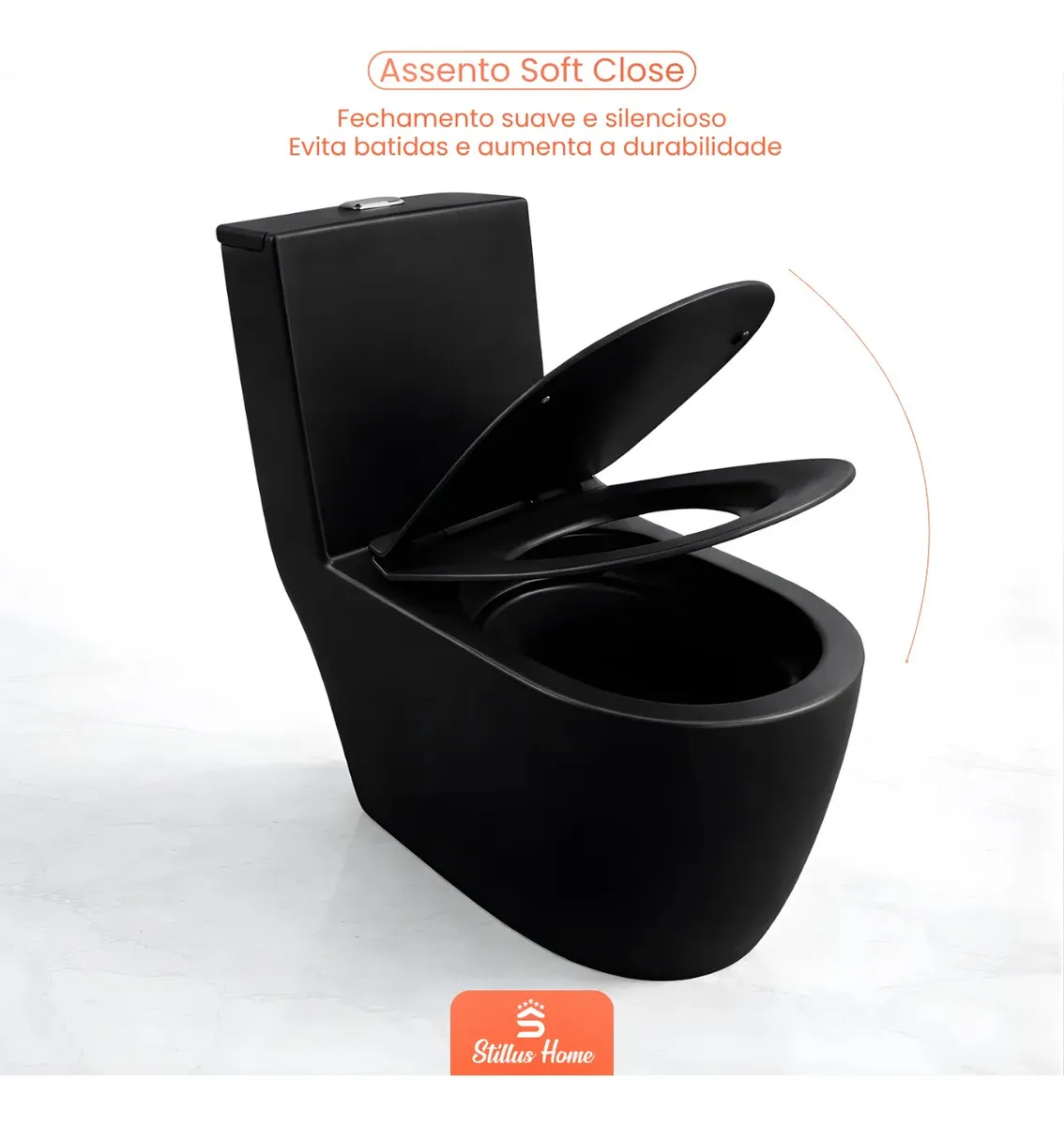Vaso Sanitário Monobloco Stillus Home Budapeste Preto — foto 4