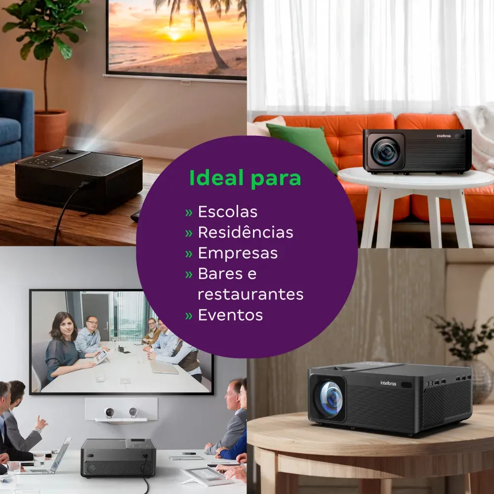 Projetor Intelbras PFL5211 Full HD 5200 Lúmens Preto — foto 4