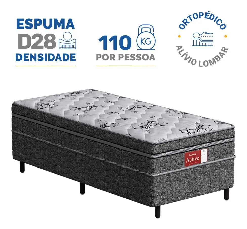 Colchão Conjugado Probel Espuma D28 Ortopédico Solteiro — foto 4