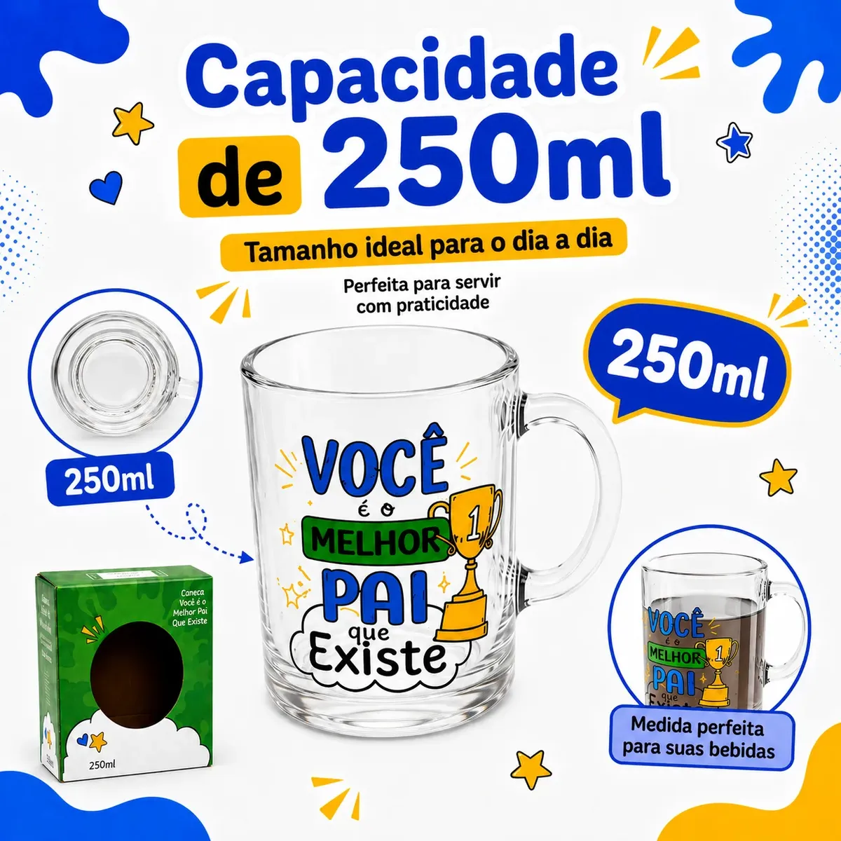 Kit 48 Canecas de Vidro Datas Especiais 320ml — foto 4